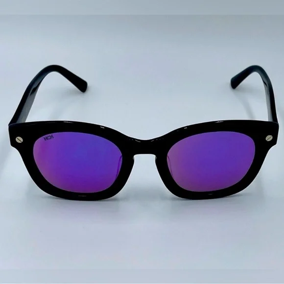 Authentic MCM Designer Name Brand Purple Mirror Lens Sunglasses Italy Runway NEW